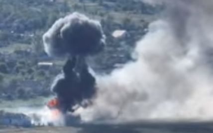 Российская БМП-3 взорвалась на противотанковой мине в Запорожской области: появилось яркое видео